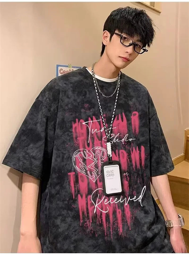 2026 Summer Men's Tie-Dye Graphic T-Shirt
