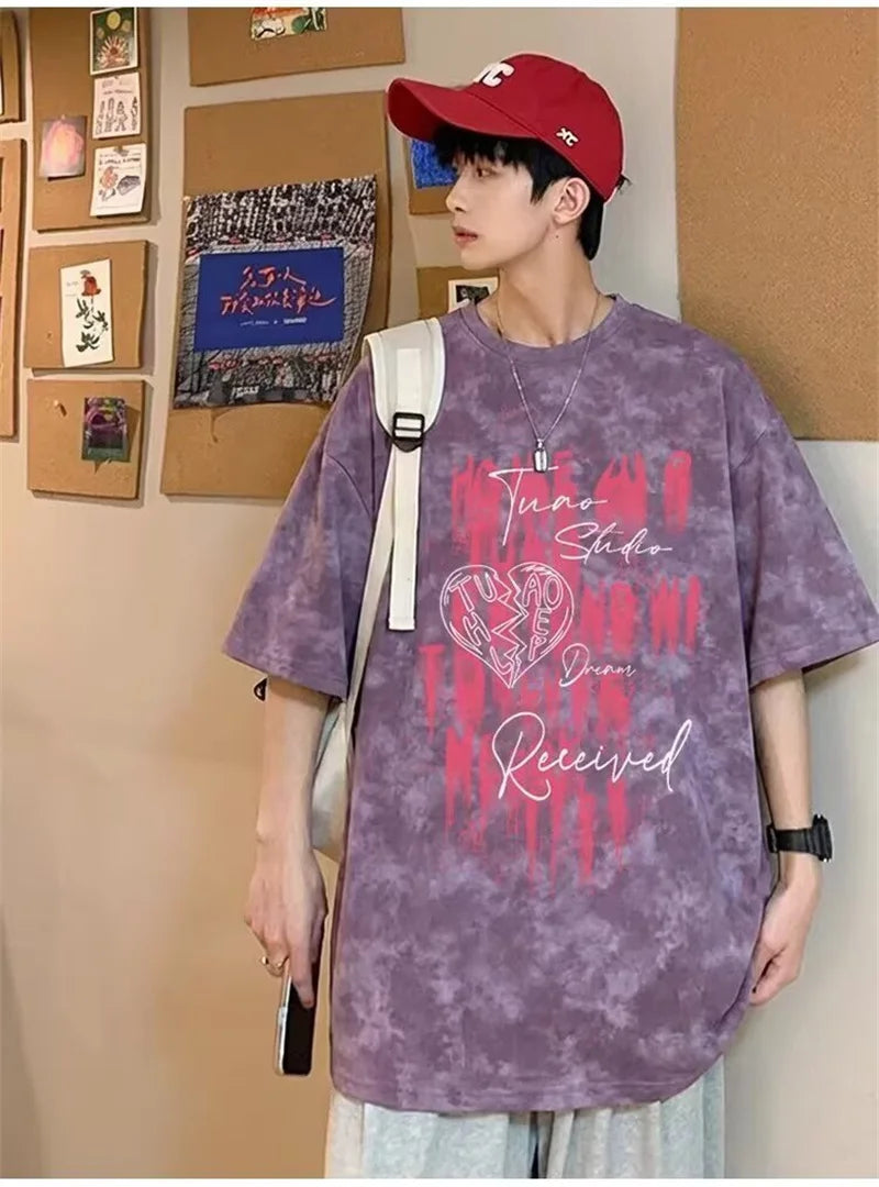 2026 Summer Men's Tie-Dye Graphic T-Shirt