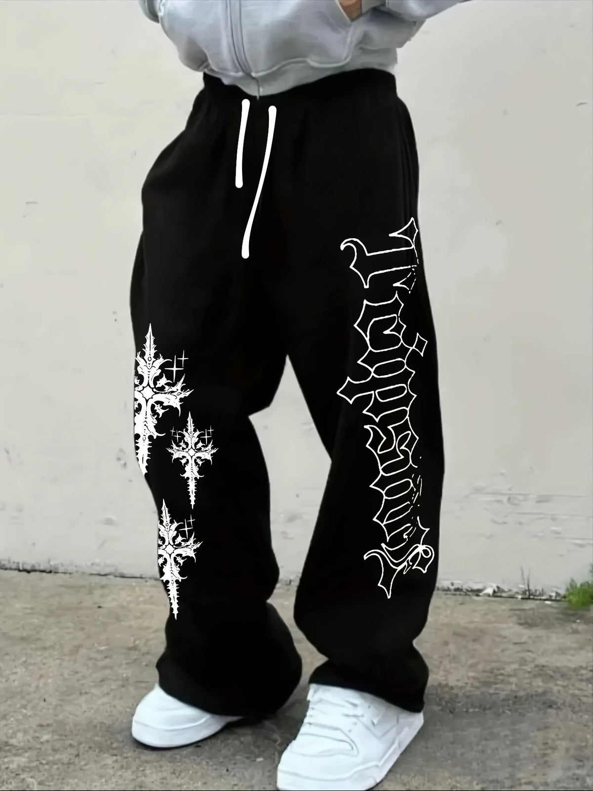 Gothic Wide Leg Sweatpants for Men