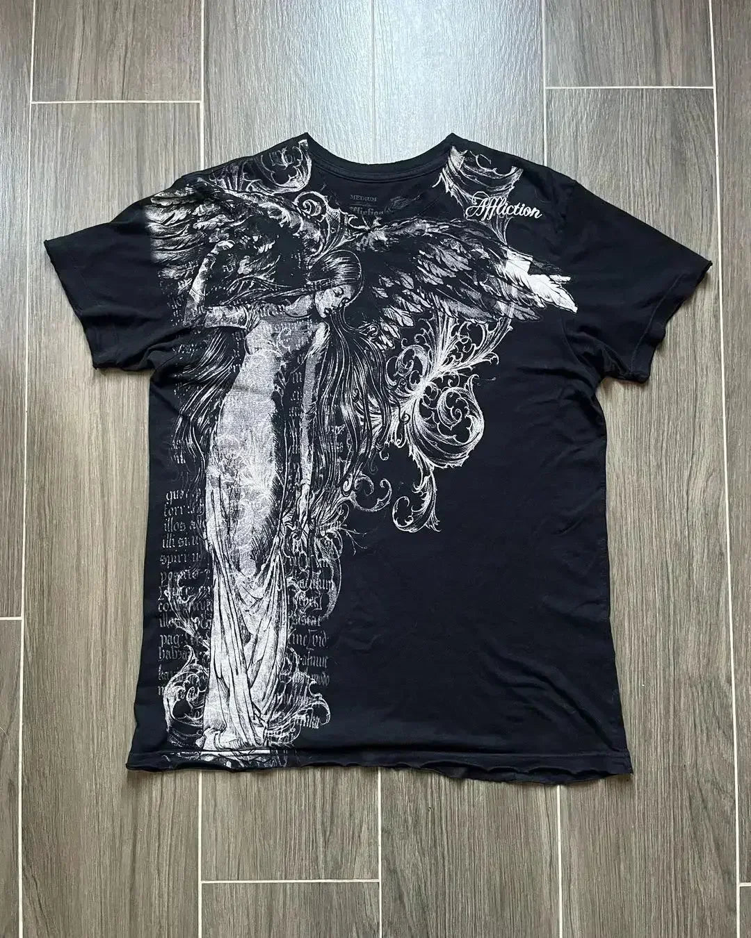Affliction Winter Long Sleeved Cotton T Shirt New Y2k Fashion Retro Harajuku Round Neck Shirt Men's Women Gothic Casual Tops