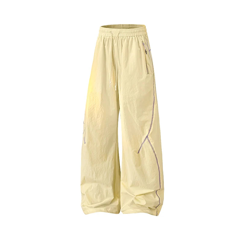 American High Street Trendy Hip-Hop Casual Pants Men's Spring Autumn Outdoor Hiking Loose Straight Pants Men Fashion Trousers