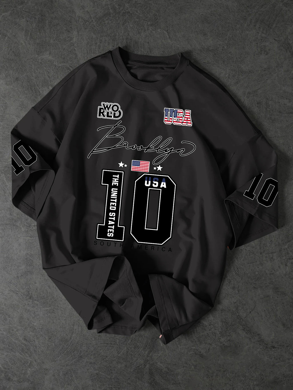 USA Brooklyn Style 10 Oversized Men's Streetwear Tee