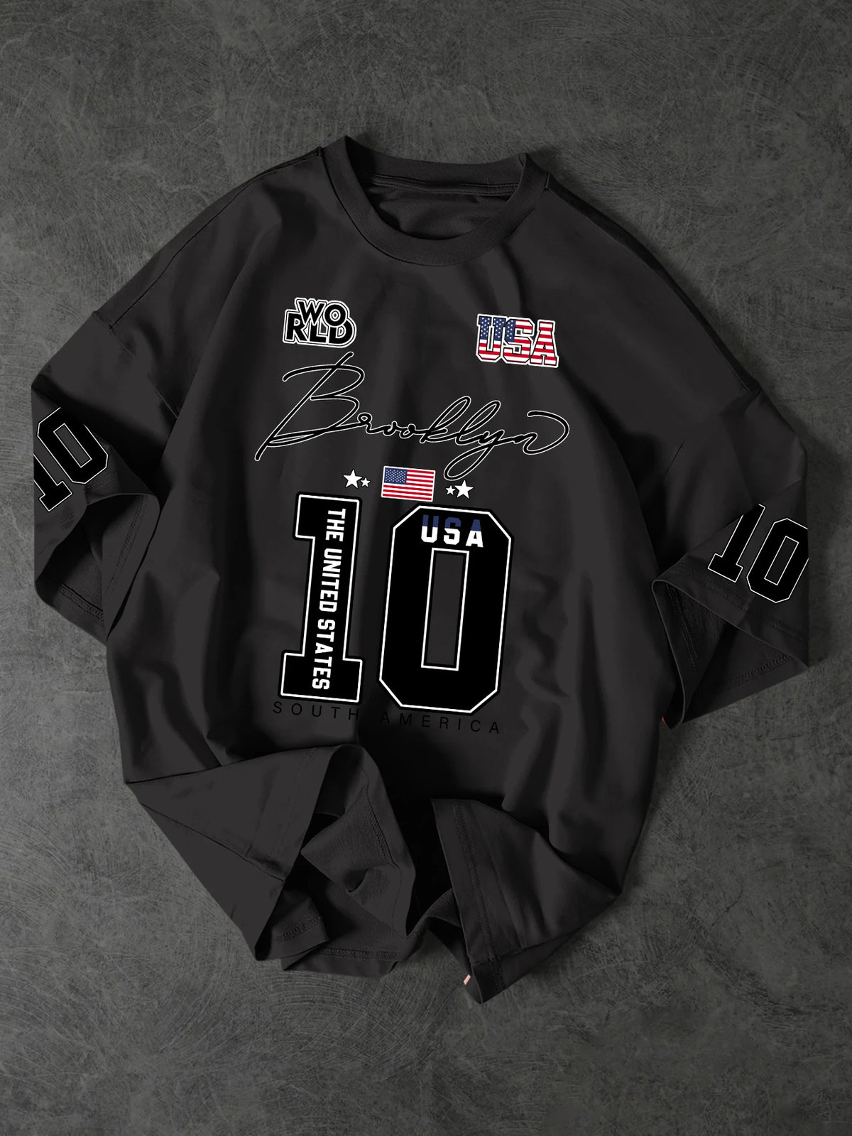 USA Brooklyn Style 10 Oversized Men's Streetwear Tee