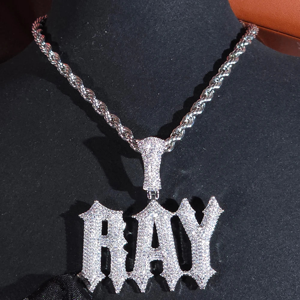 Custom horizontal iced out chain