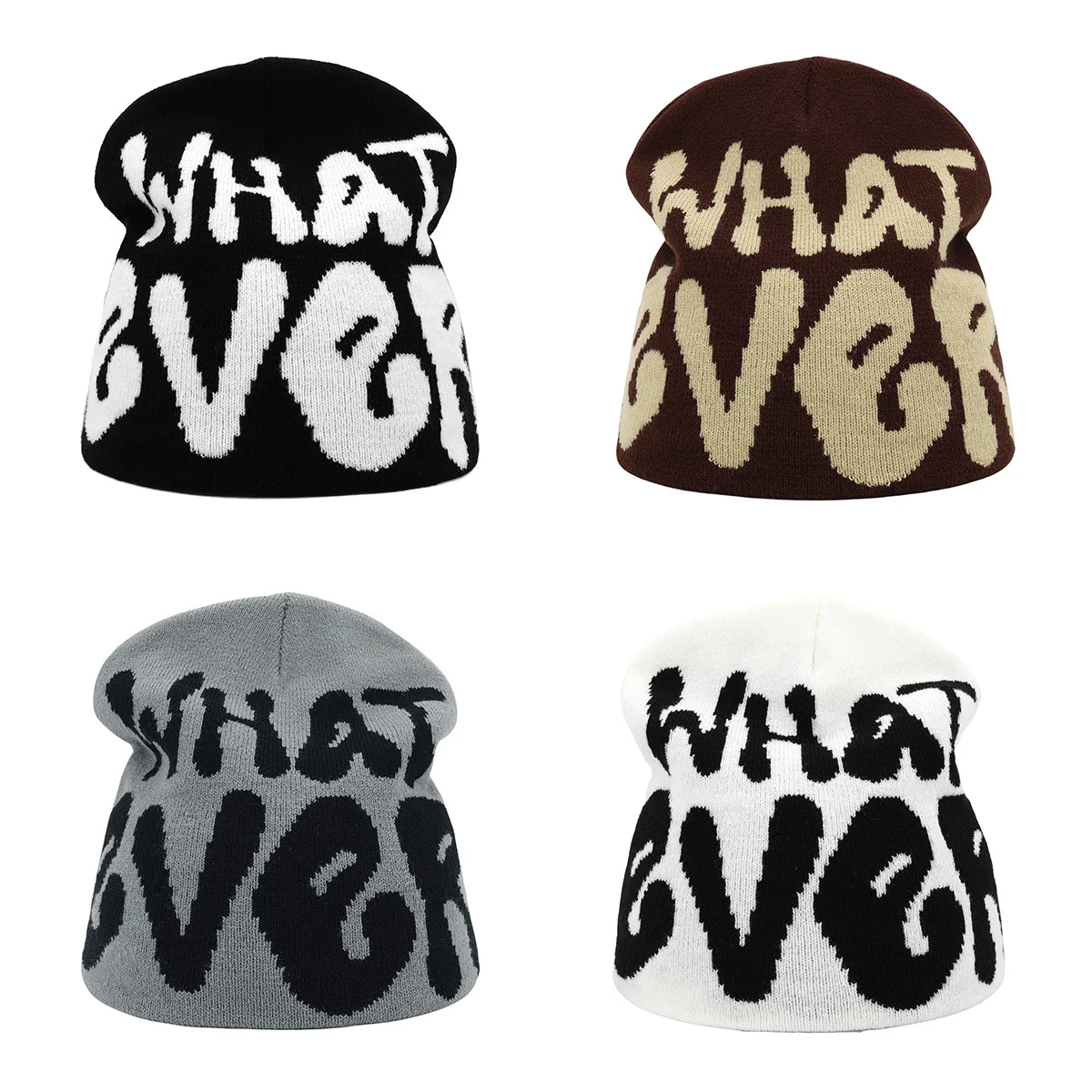 New Fashion Letter Autumn Winter Beanies for Women Men Outdoor Y2K Skullcap Warm Skiing Hat Cold Hat Hip Hop Cycling Knit Hat