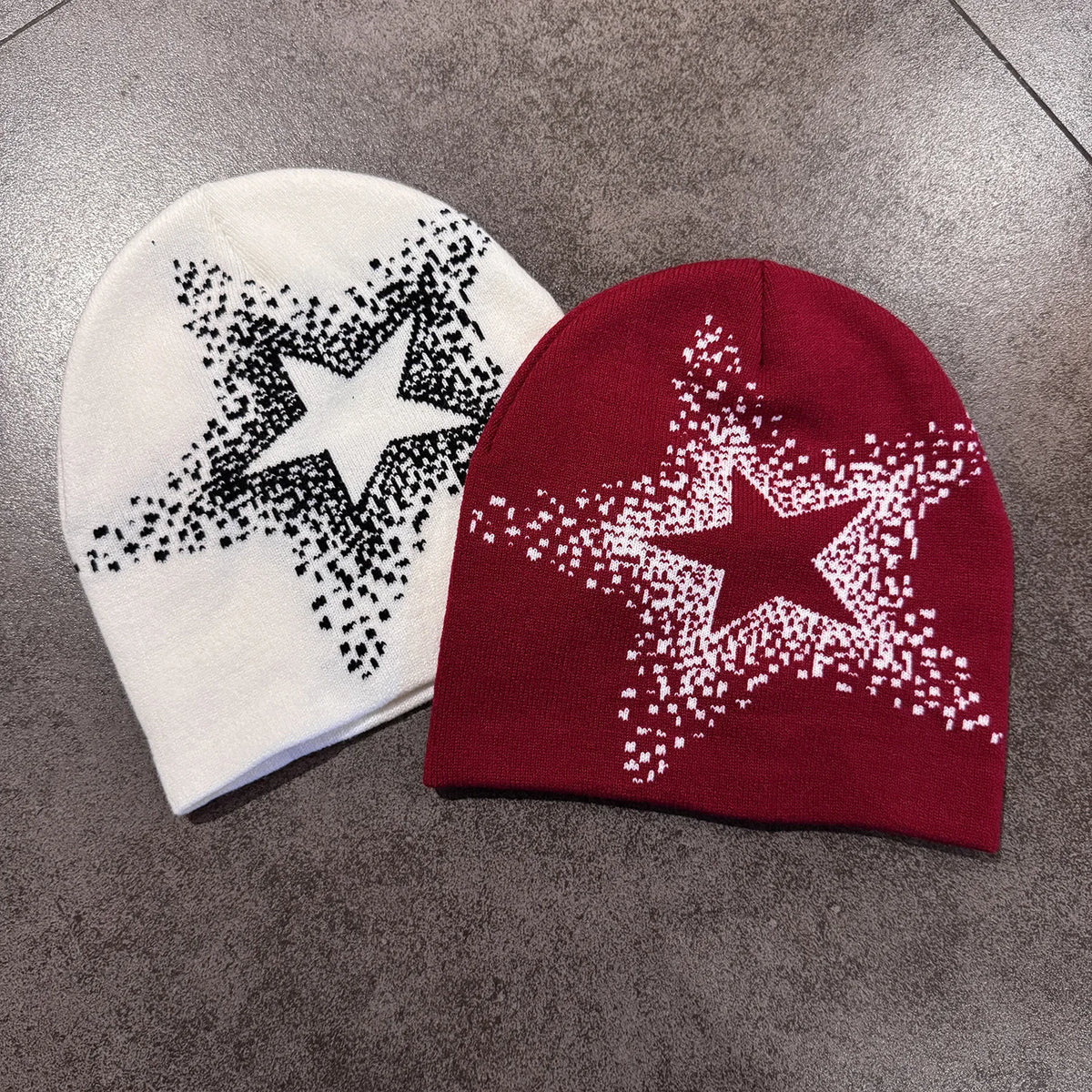 Star Pattern Knit Hat Jacquard Warm Beanies for Women Men Winter Autumn Outdoor Skullcap Skiing Hat Y2K Cold Hat Hip Hop Cycling