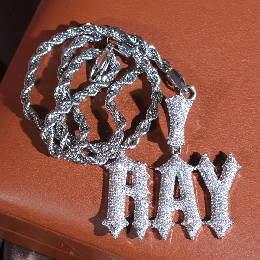 Custom horizontal iced out chain
