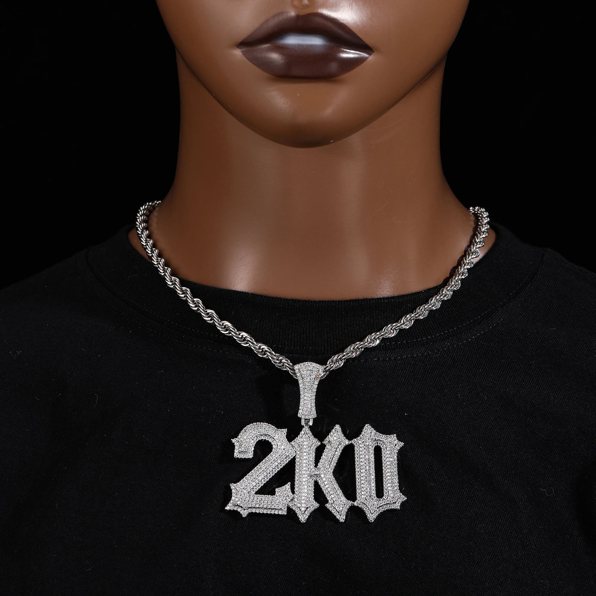 Custom horizontal iced out chain