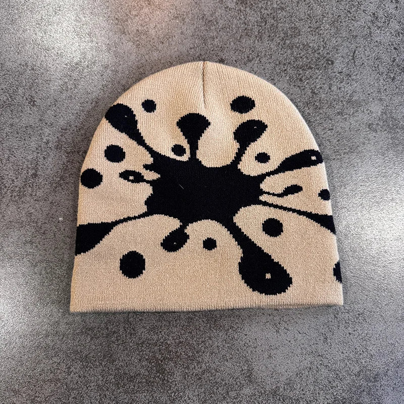 Star Pattern Knit Hat Jacquard Warm Beanies for Women Men Winter Autumn Outdoor Skullcap Skiing Hat Y2K Cold Hat Hip Hop Cycling