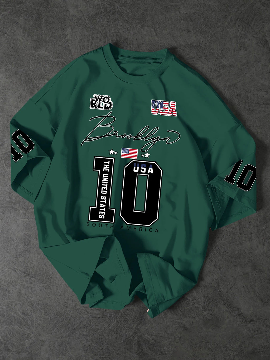 USA Brooklyn Style 10 Oversized Men's Streetwear Tee