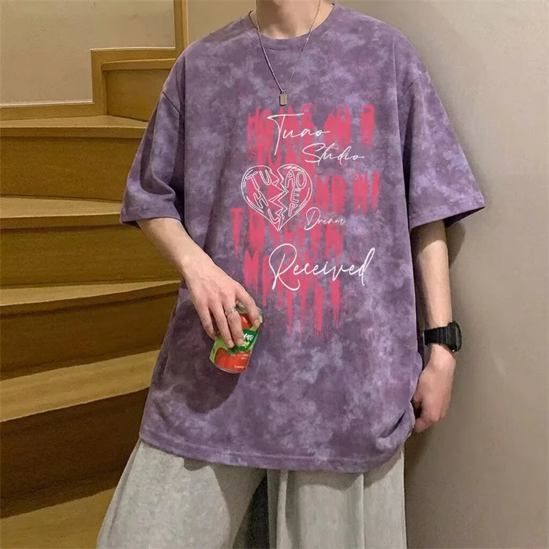 2026 Summer Men's Tie-Dye Graphic T-Shirt