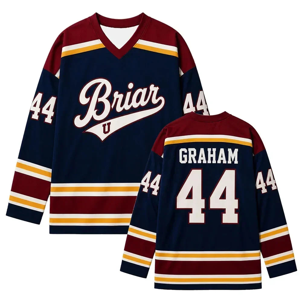Hot TV Off Campus Briar University Hockey Jersey Graham 44 22 DI LAURENTIS 66 Tucker46 T-shirt Unisex Streetwear Women Men Merch