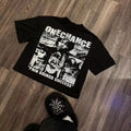 Men's Y2K T-shirt with street basketball graphic print, short-sleeved cotton T-shirt All-season cotton streetwear