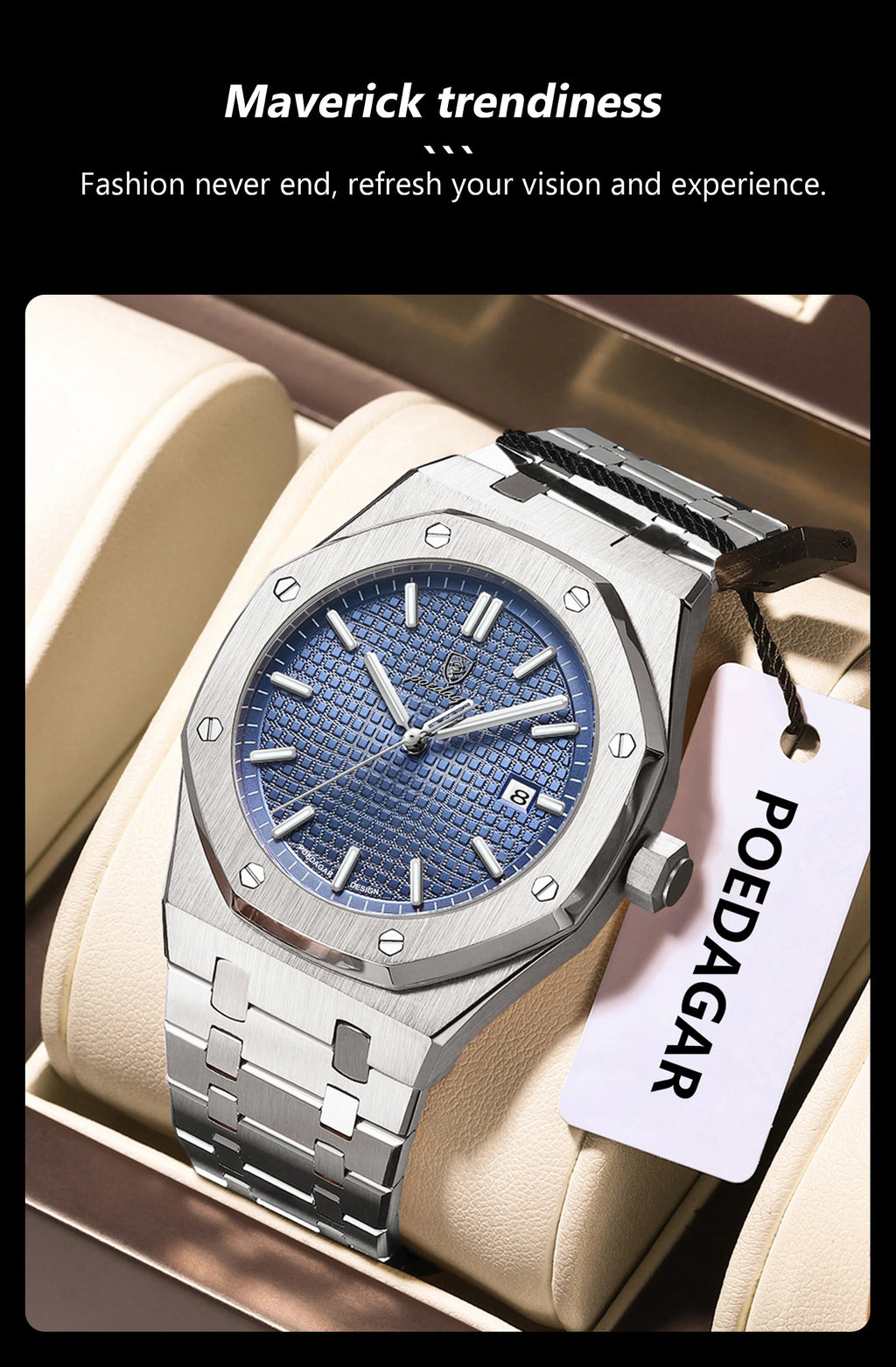 POEDAGAR Luxury Quartz watch