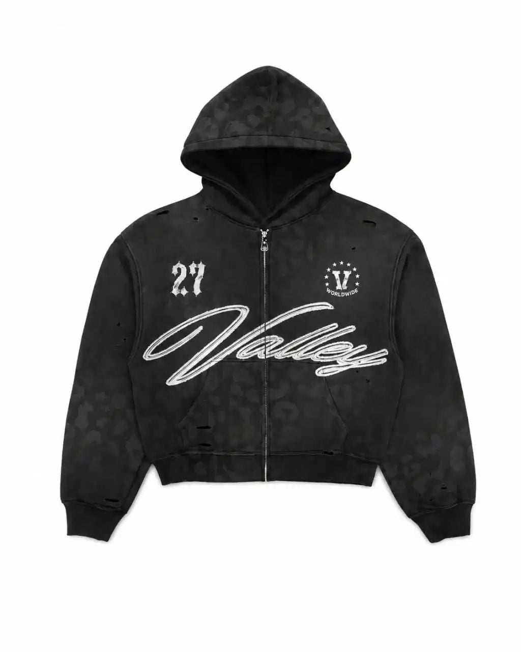 Custom Acid Wash Heavy Weight Oversized Hoodies Mens Rhinestone Patch Embroidery Zip up Hoodie Vintage Streetwear Hoodie Unisex