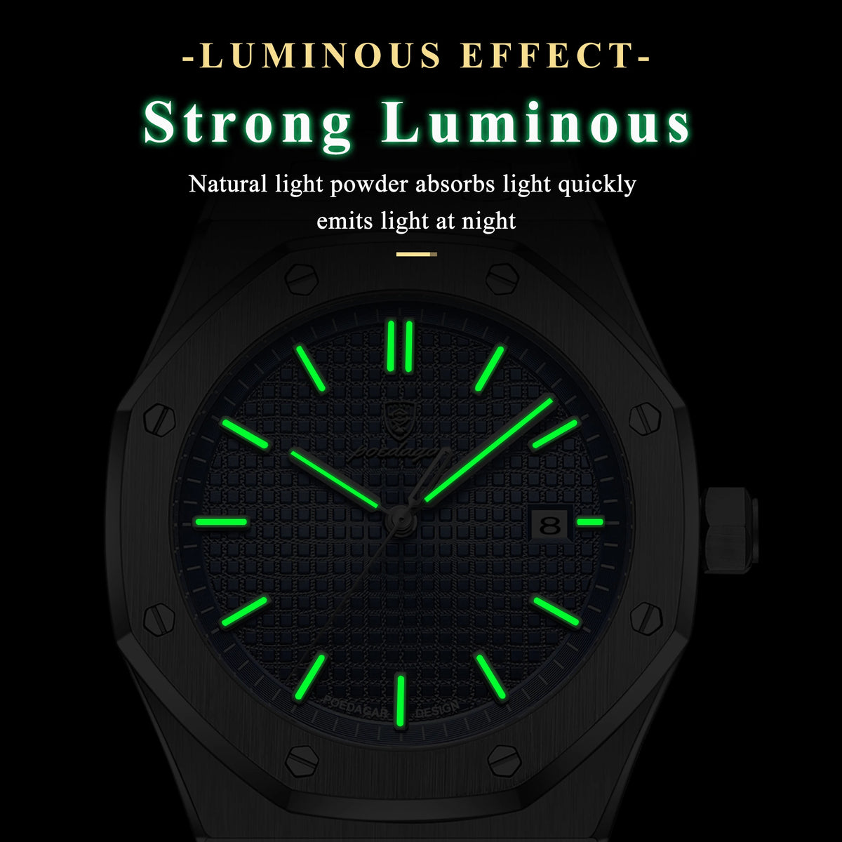 POEDAGAR Luxury Quartz watch