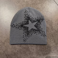 Star Pattern Knit Hat Jacquard Warm Beanies for Women Men Winter Autumn Outdoor Skullcap Skiing Hat Y2K Cold Hat Hip Hop Cycling