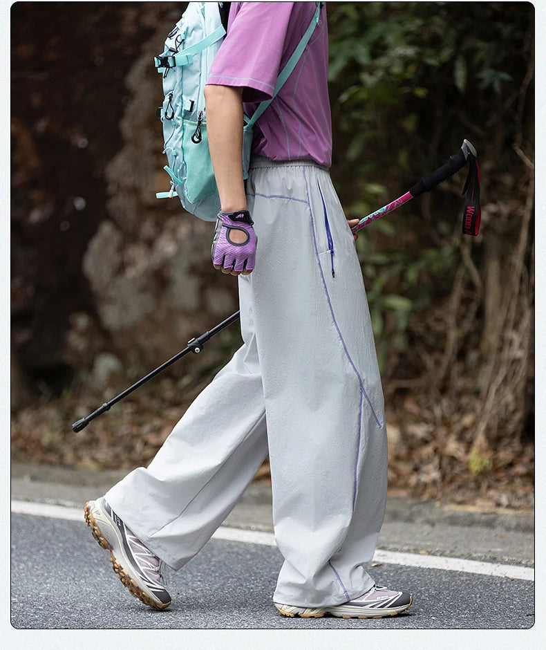 American High Street Trendy Hip-Hop Casual Pants Men's Spring Autumn Outdoor Hiking Loose Straight Pants Men Fashion Trousers