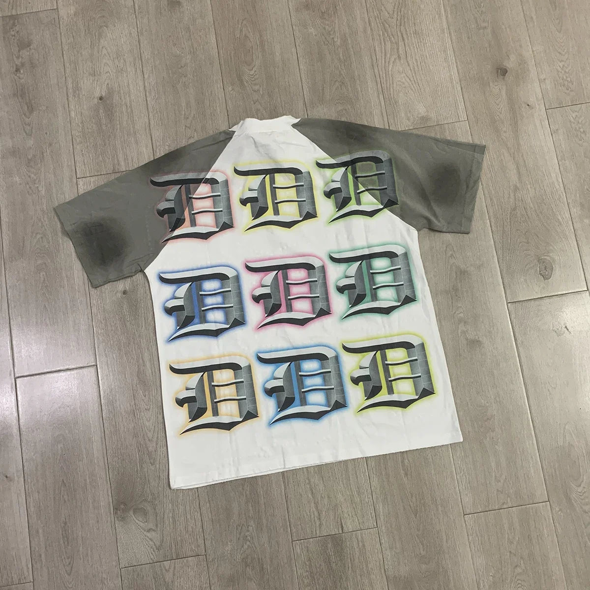 Streetwear Rhinestone Letter Print Yellow T-shirt Men Woman Fashion Retro Shinning Diamond loose casual Oversized Hip Hop Tees