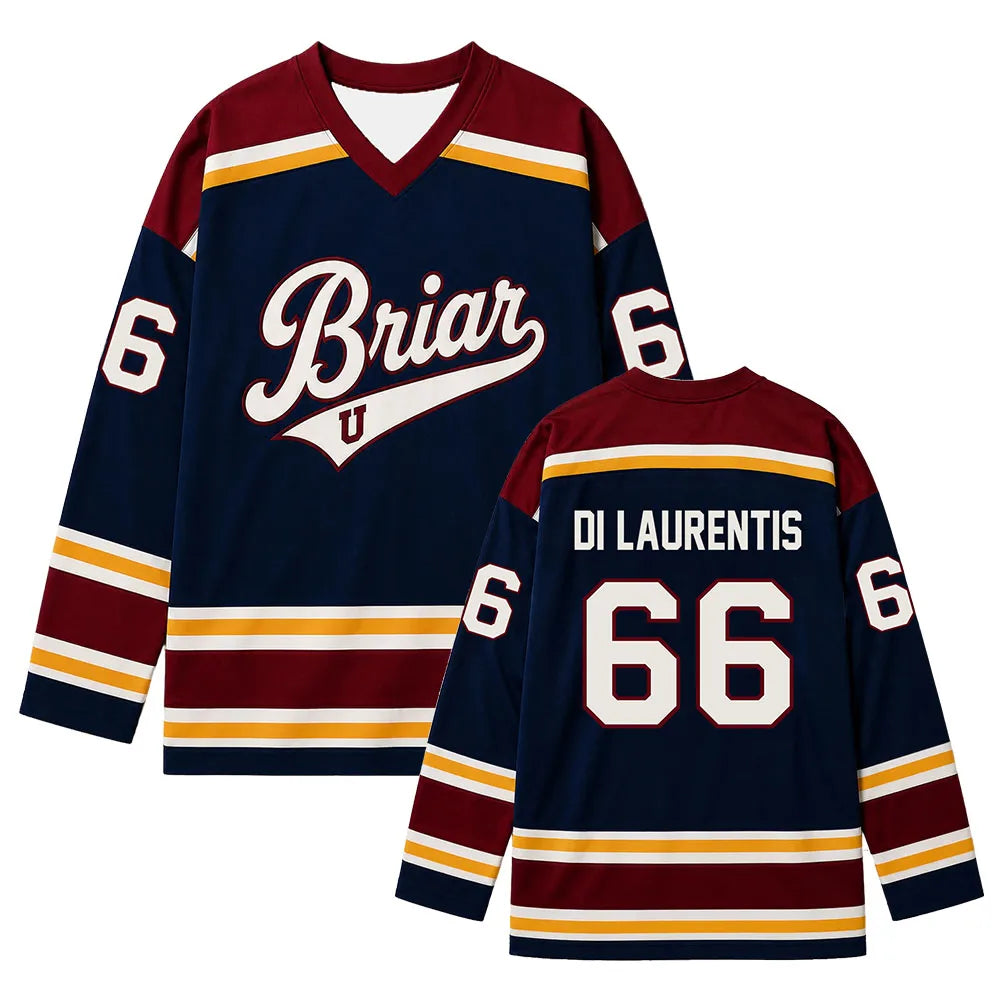 Hot TV Off Campus Briar University Hockey Jersey Graham 44 22 DI LAURENTIS 66 Tucker46 T-shirt Unisex Streetwear Women Men Merch