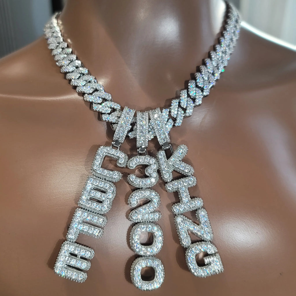 Custom Name Vertical Chain Necklace