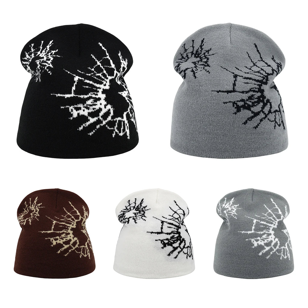 New Fashion Letter Autumn Winter Beanies for Women Men Outdoor Y2K Skullcap Warm Skiing Hat Cold Hat Hip Hop Cycling Knit Hat