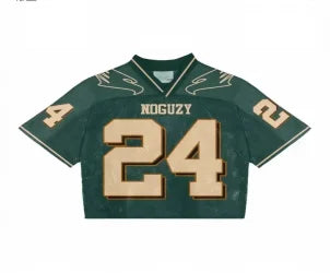 Y2K American T-shirt Harajuku Hip Hop Fashion Football Jersey Vintage Street Casual Breathable Splicing Loose Short Sleeve