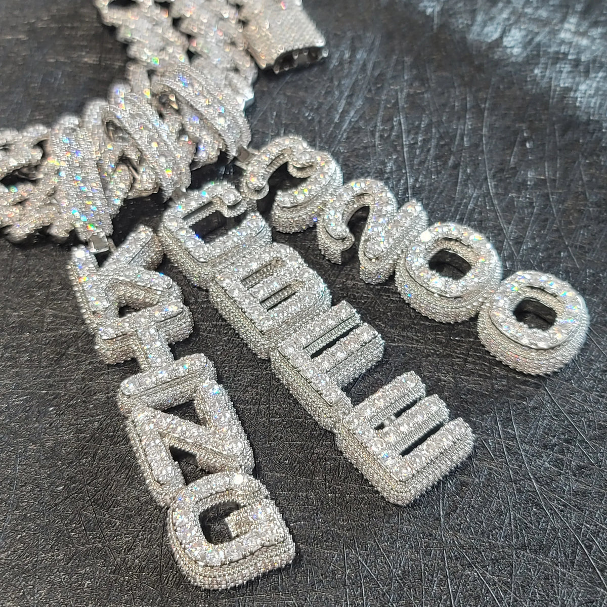 Custom Name Vertical Chain Necklace