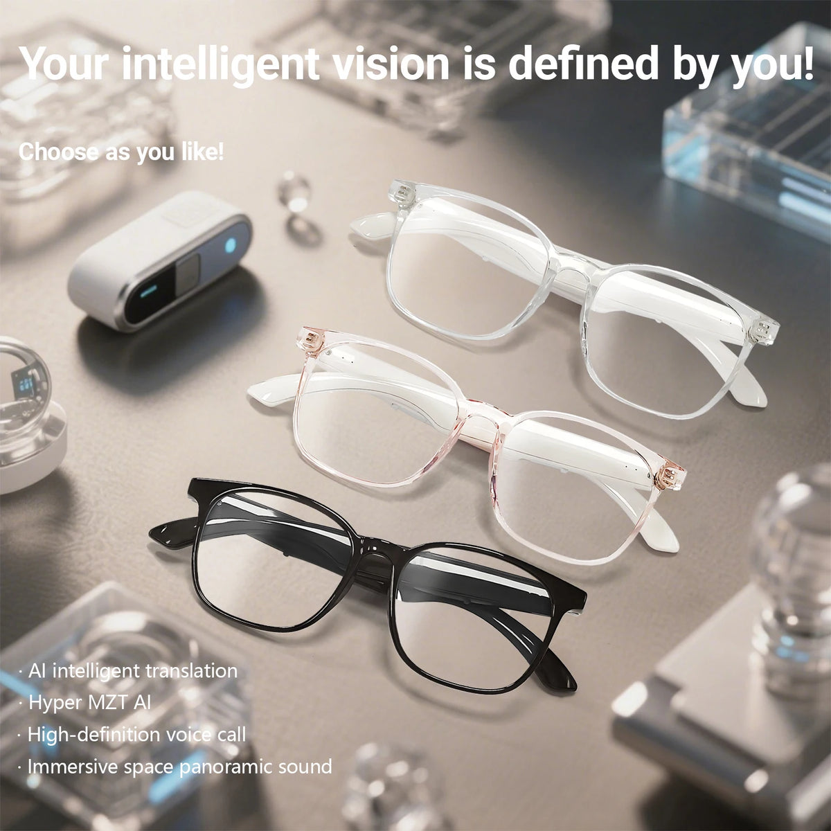 Smart AI Translation Wireless Glasses