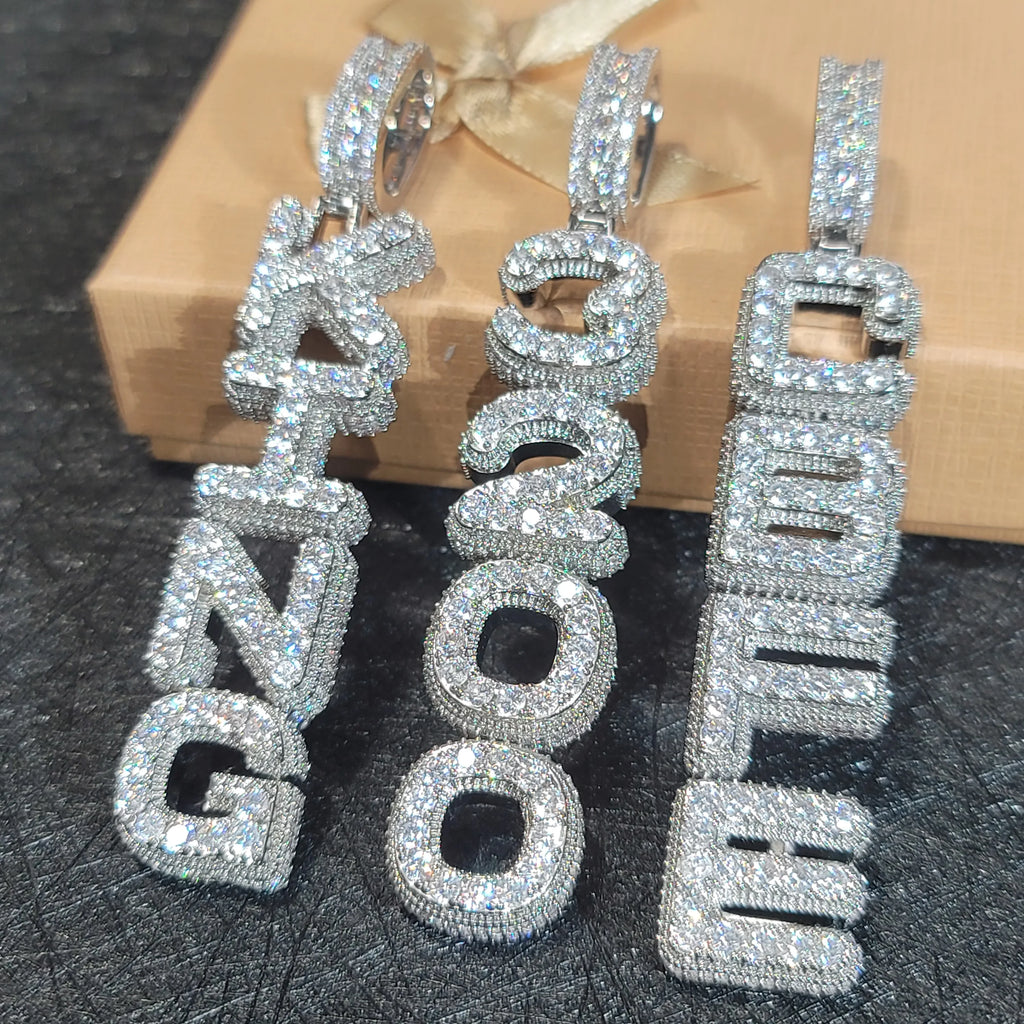 Custom Name Vertical Chain Necklace