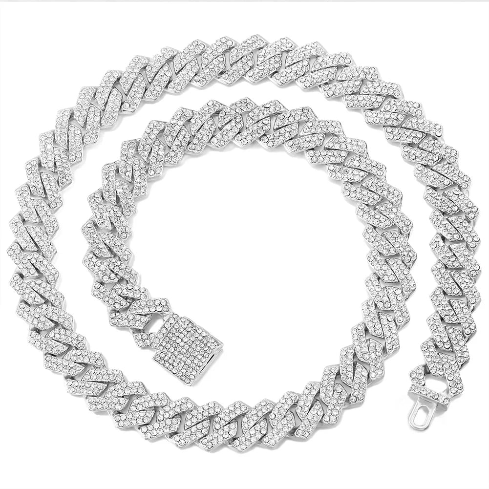 Iced out Cuban link chain 14MM