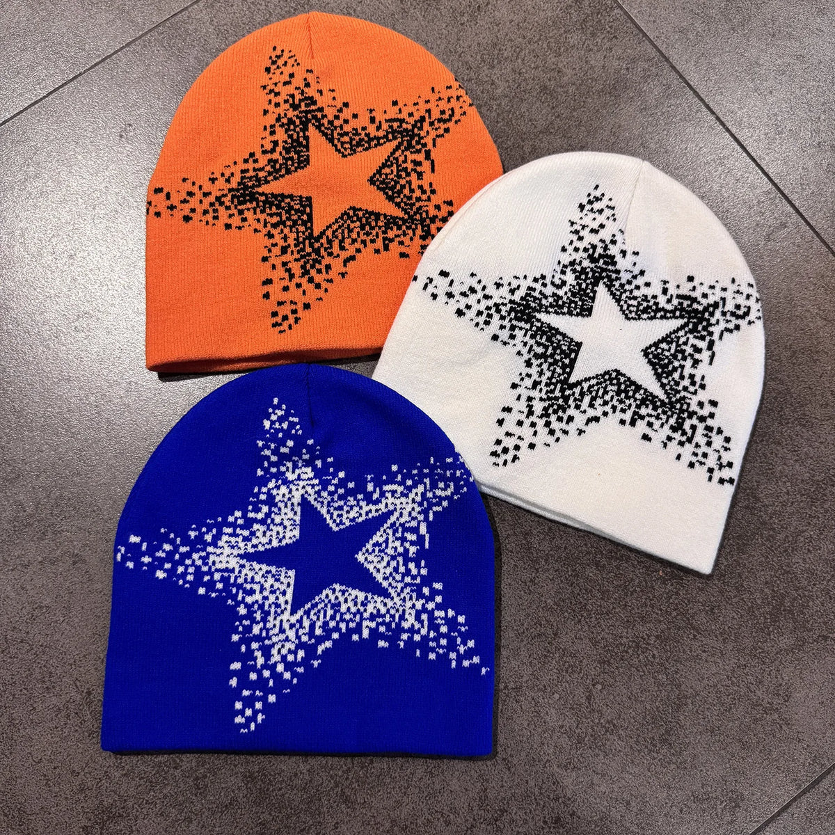Star Pattern Knit Hat Jacquard Warm Beanies for Women Men Winter Autumn Outdoor Skullcap Skiing Hat Y2K Cold Hat Hip Hop Cycling