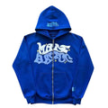 Trending Oversized Zipper Hoodie Custom Puff Print | Vintage Hip-Hop Style | 100% Cotton Fleece | Unisex Pullover