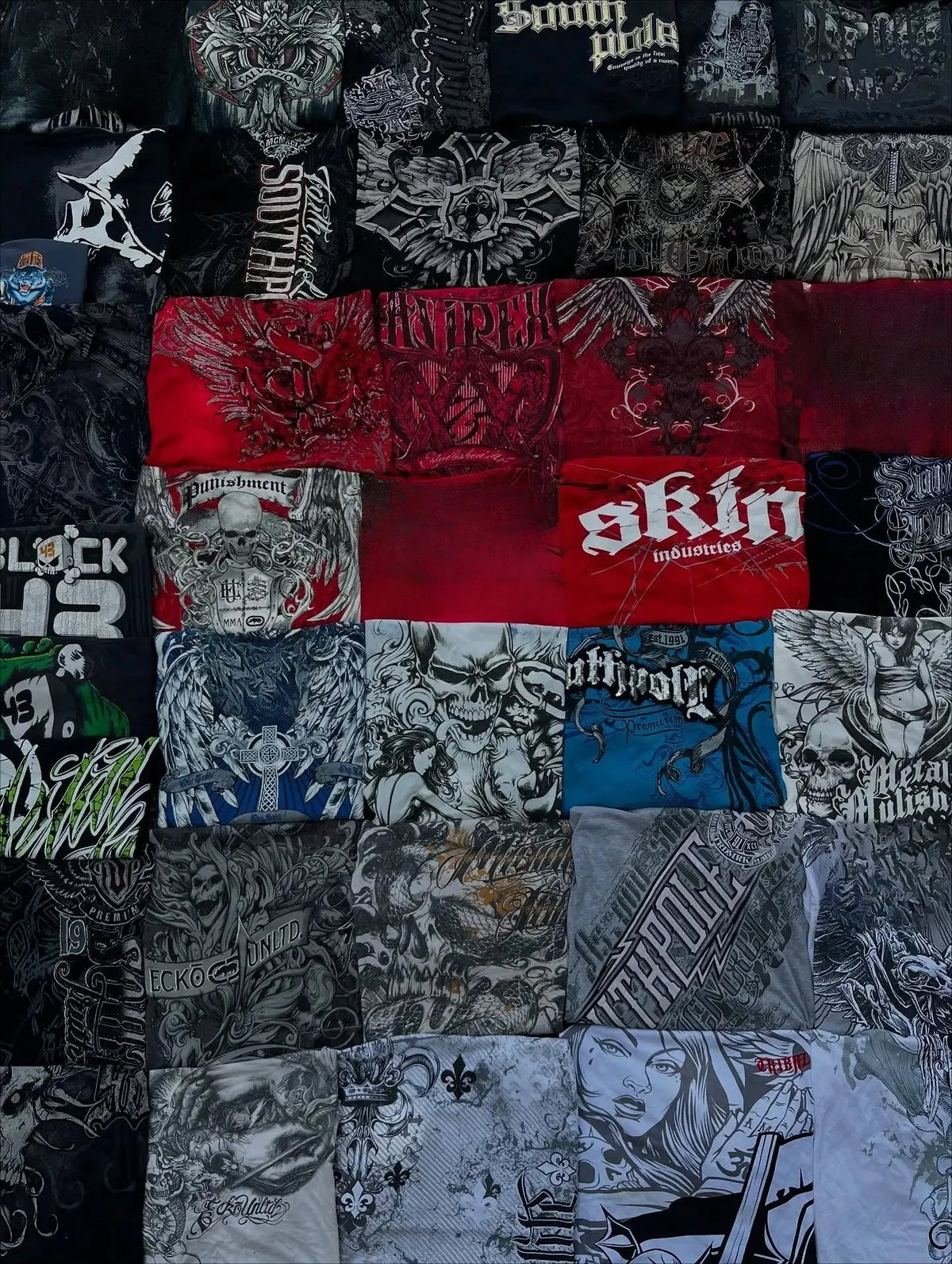 Y2KAffliction Short Sleeve Vintage Clothing Punk Hip Hop Graphic Print Oversized Tshirt Women Round Neck Cotton Short Sleeve Top