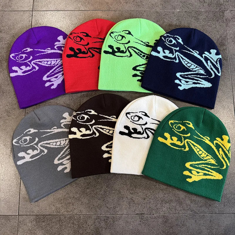 Star Pattern Knit Hat Jacquard Warm Beanies for Women Men Winter Autumn Outdoor Skullcap Skiing Hat Y2K Cold Hat Hip Hop Cycling