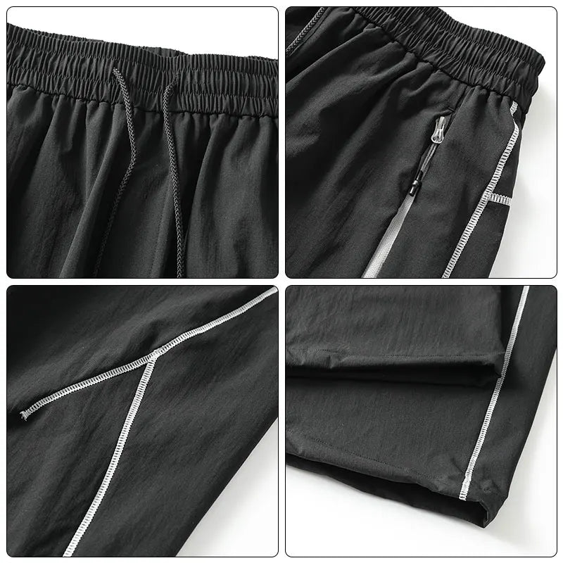 American High Street Trendy Hip-Hop Casual Pants Men's Spring Autumn Outdoor Hiking Loose Straight Pants Men Fashion Trousers