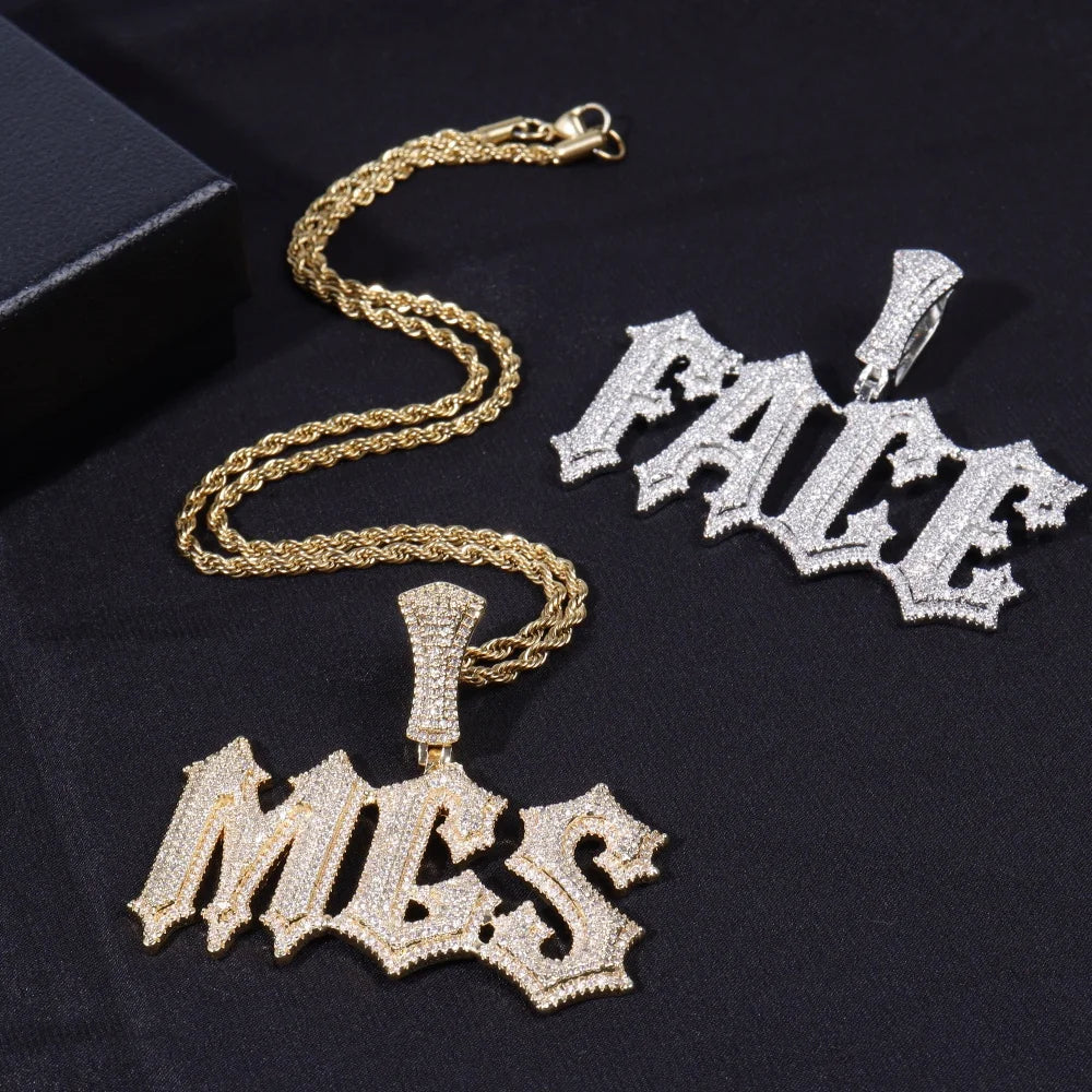 Custom horizontal iced out chain