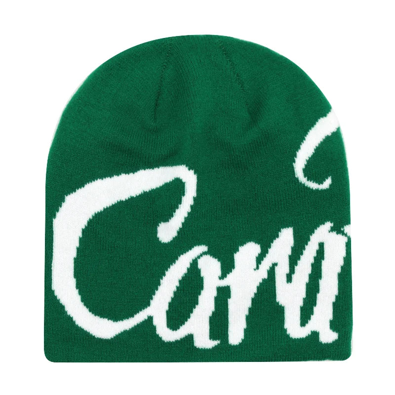 New Fashion Letter Autumn Winter Beanies for Women Men Outdoor Y2K Skullcap Warm Skiing Hat Cold Hat Hip Hop Cycling Knit Hat