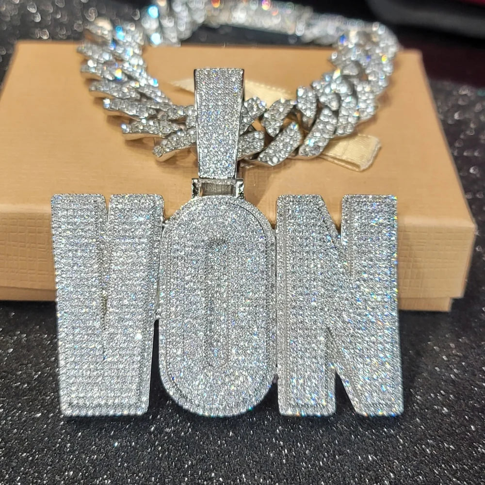 Custom Iced Out Moissanite Letter chain