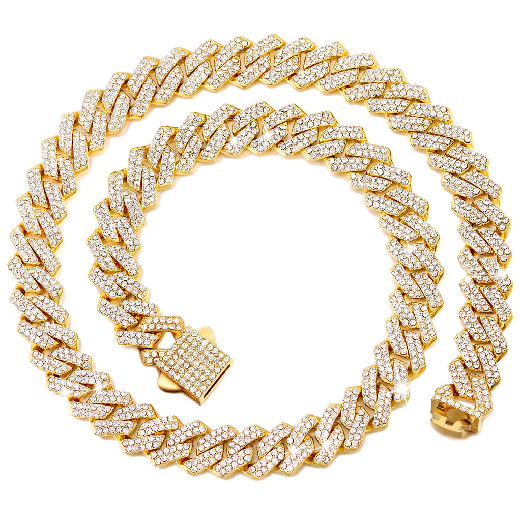 Iced out Cuban link chain 14MM