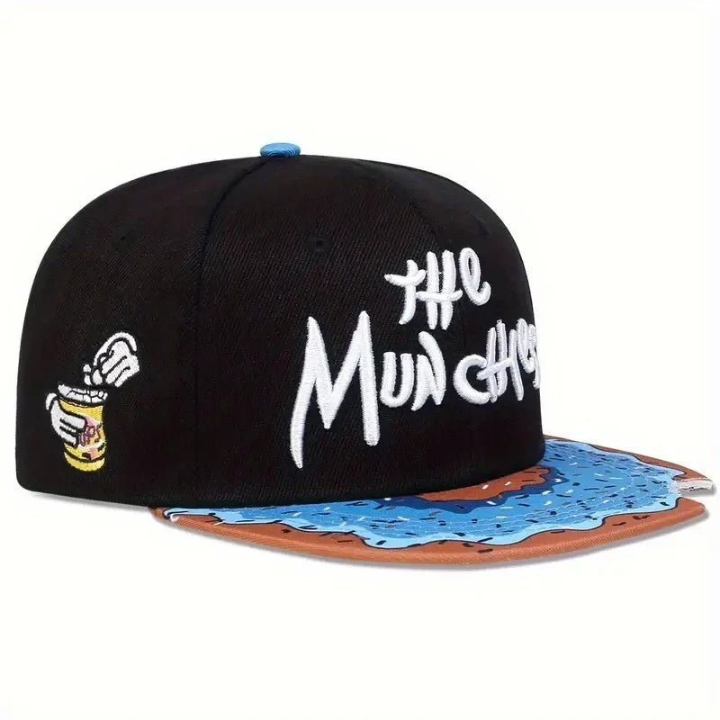 Youth Hip Hop Flat Brim Baseball Cap Outdoor Street Dance Hat for Men Fashion Snapback Adjustable Breathable Cotton