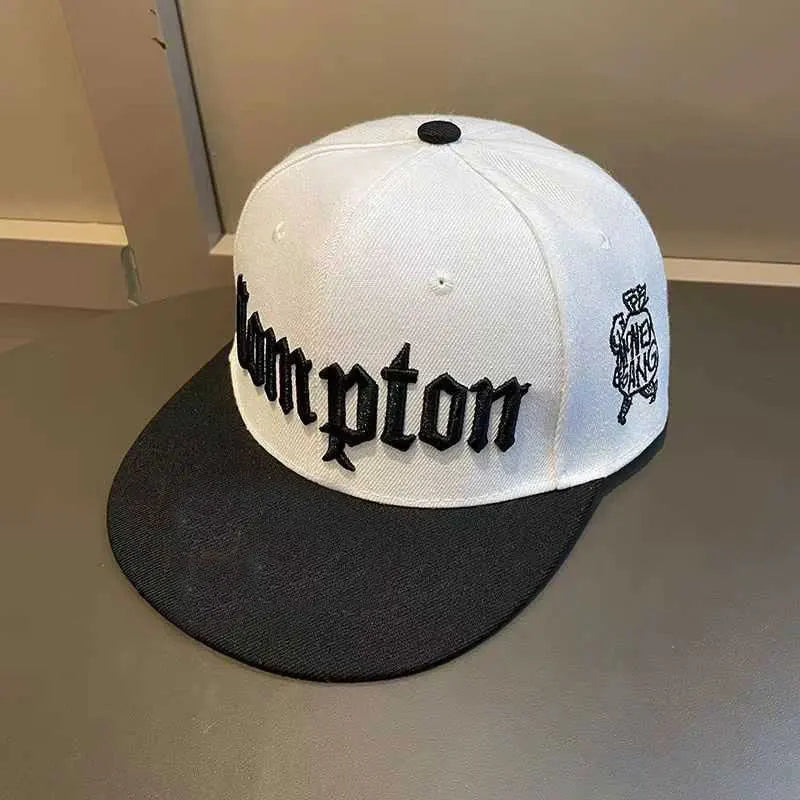 Youth Hip Hop Flat Brim Baseball Cap Outdoor Street Dance Hat for Men Fashion Snapback Adjustable Breathable Cotton
