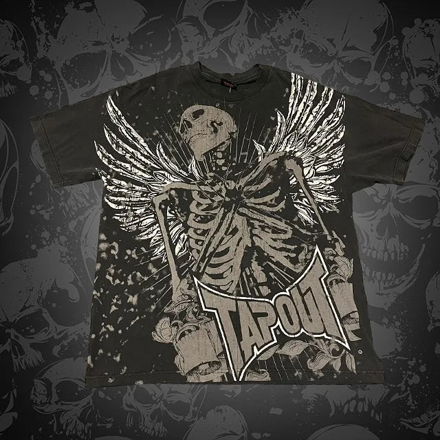 Affliction Street Fashion Cotton Pattern Printing Y2K Short Sleeved Tshirt New Harajuku Casual Loose Summer Unisex Punk Rock Top