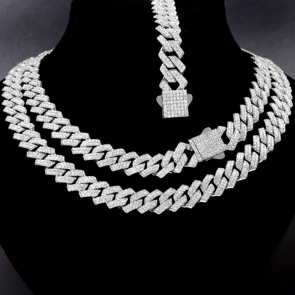 Iced out Cuban link chain 14MM