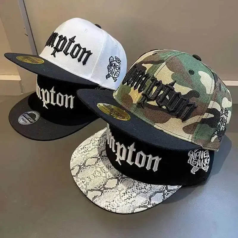 Youth Hip Hop Flat Brim Baseball Cap Outdoor Street Dance Hat for Men Fashion Snapback Adjustable Breathable Cotton