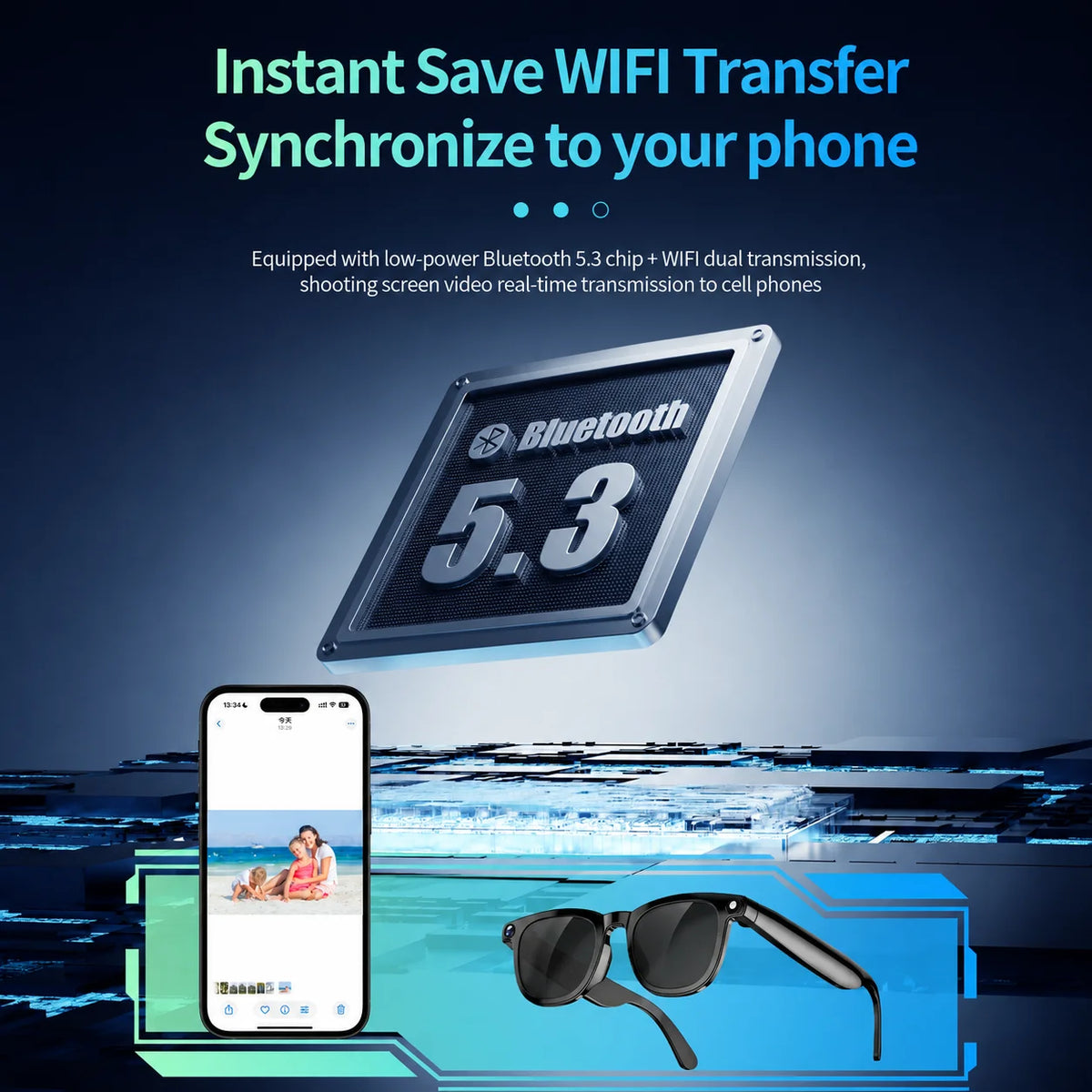 Ai smart glasses 3in1