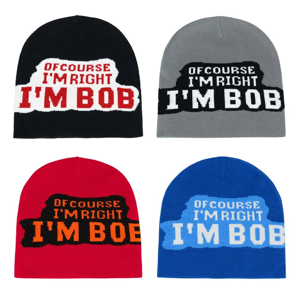 New Fashion Letter Autumn Winter Beanies for Women Men Outdoor Y2K Skullcap Warm Skiing Hat Cold Hat Hip Hop Cycling Knit Hat