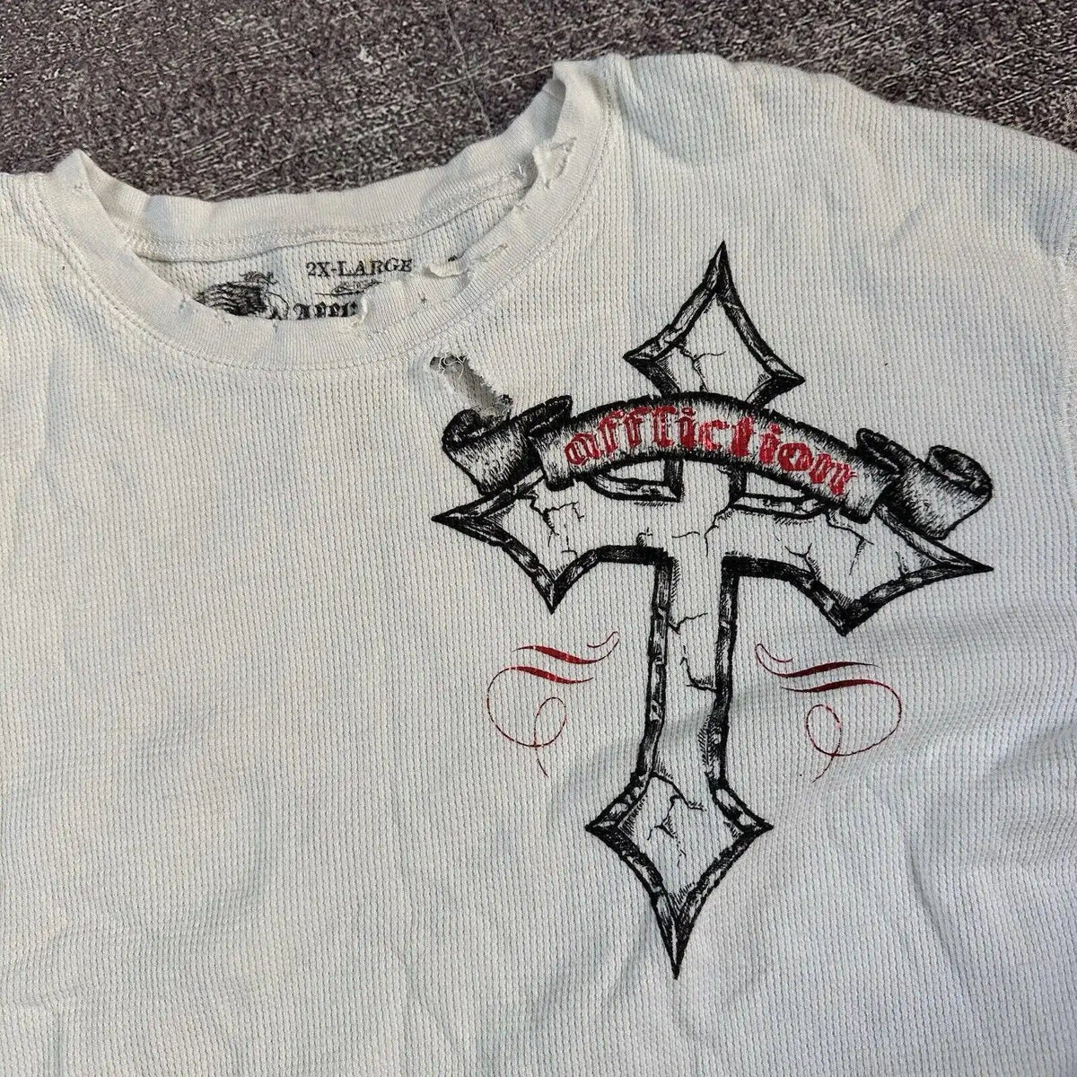 Affliction Winter Long Sleeved Cotton T Shirt New Y2k Fashion Retro Harajuku Round Neck Shirt Men's Women Gothic Casual Tops