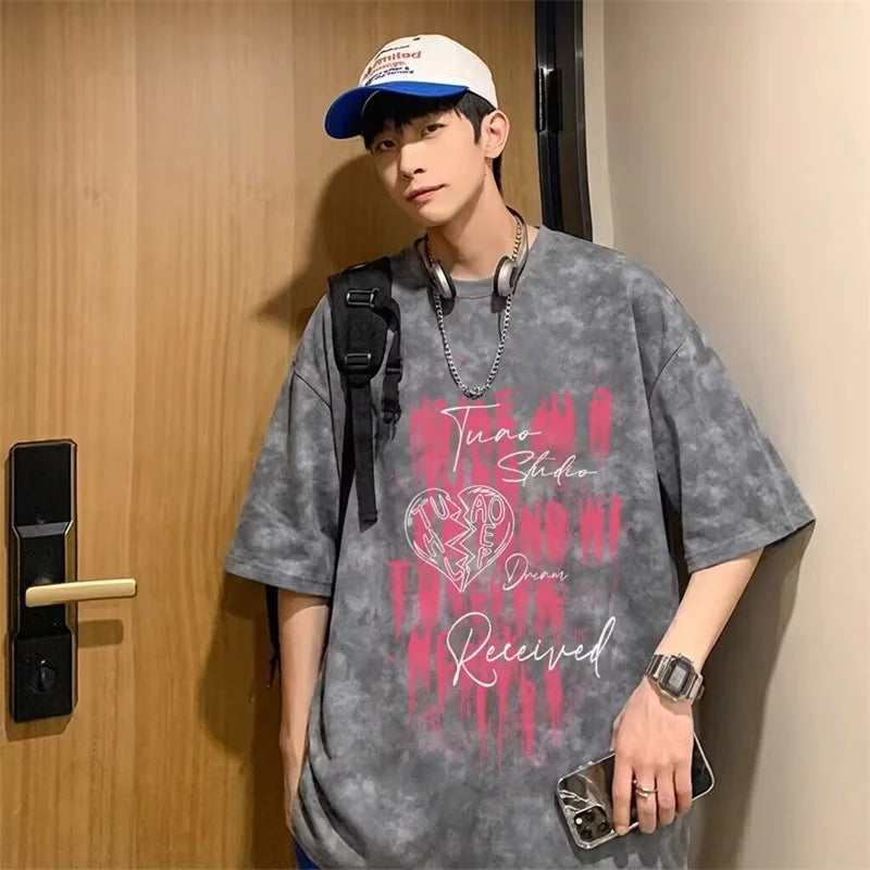 2026 Summer Men's Tie-Dye Graphic T-Shirt