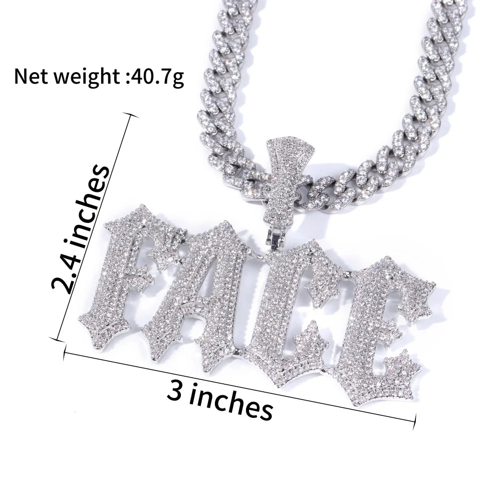 Custom horizontal iced out chain